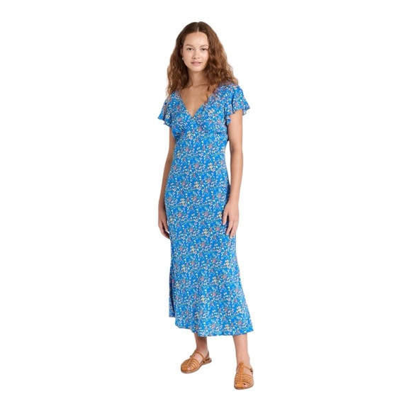 RAILS | $238 Kenz Midi Dress in Blue Citrus Grove, Size Small - Picture 3 of 15